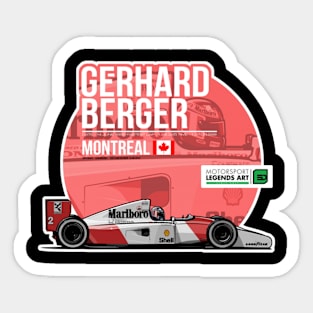 Gerhard Berger 1992 Montreal Sticker